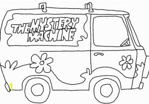 Scooby Doo Mystery Machine Coloring Pages Coloring the Mystery Machine Picture