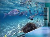 Sea Life Murals Photo Wall Mural 3d Wallpaper Cartoon Creative Submarine World Marine Life