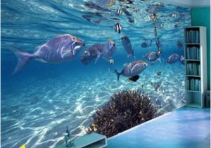 Sea Life Murals Photo Wall Mural 3d Wallpaper Cartoon Creative Submarine World Marine Life