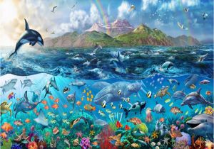 Sea Life Murals Photo Wall Mural Free Rainbow Tropical Underwater Ocean Sea Life