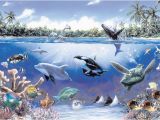 Sea Life Murals Photo Wall Mural Free Sea Life Ocean Wall Mural Murals for Kids