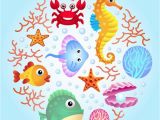 Sea Life Murals Photo Wall Mural Sea Creatures Background 2 Wall Mural Vinyl