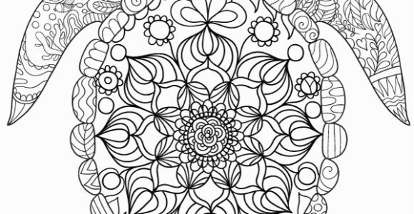 Sea Turtle Coloring Pages for Adults Sea Turtle Adult Coloring Page