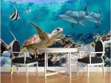 Sea Turtle Wall Mural 3d Fish Sea Turtle Dolphin Wallpaper Wallpapermuralsfloors