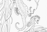 Seahorse Coloring Pages for Adults Adult Seahorse and Seahorse Babies Coloring Page