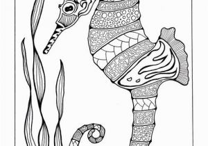 Seahorse Coloring Pages for Adults Colorful Seahorse Adult Coloring Page