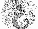 Seahorse Coloring Pages for Adults Sea Horse Coloring Book for Adults Vector Stock Vector Image