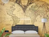 Self Adhesive Vinyl Wall Murals Vintage Hemisphere Map Wall Mural Self Adhesive Peel