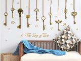 Self Adhesive Wall Murals Stickers the Key Love Diy Home Decorative Wall Sticker Home Decor Self Adhesive Wall Decals Vinilos Decorativos Pegatinas De Pared 60x90cm Pc Decorative