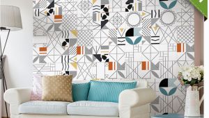 Self Adhesive Wall Murals Stickers Us $10 49 Off Funlife Tile Sticker Geometry Abstract Waterproof Self Adhesive Easy to Clean Wall Sticker Wall Art Furniture Kitchen Wallpaper In