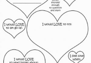Self Esteem Coloring Pages Valentines Worksheets