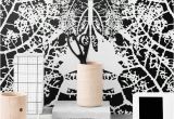 Self Stick Wall Murals Monochrome Removable Wallpaper Leaf Self Adhesive Wallpaper