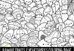 Selling Coloring Pages On Etsy Fruits & Ve Ables Doodle Coloring Page Printable