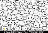 Selling Coloring Pages On Etsy Marshmallows Doodle Coloring Page Printable Cute Kawaii