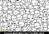 Selling Coloring Pages On Etsy Marshmallows Doodle Coloring Page Printable Cute Kawaii