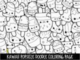 Selling Coloring Pages On Etsy Popsicle Doodle Coloring Page Printable Cute Kawaii Coloring