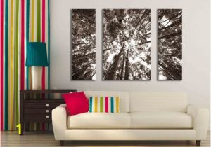 Sepia Wall Murals Three Large Sepia aspen Birch Tree Wall Art Multi Panel Canvas Print