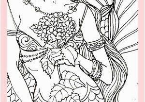 Sexy Mermaid Coloring Pages Y Adult Mermaid Coloring Page Fabric Block Crafts 8×10 Dm2