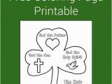 Shamrock Printable Coloring Page Holy Trinity Shamrock Coloring Page Printable