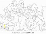 Shepherds and Angels Coloring Page Christ Shepherd Stock S & Vectors