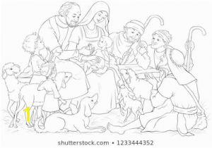 Shepherds and Angels Coloring Page Christ Shepherd Stock S & Vectors