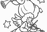 Shepherds and Angels Coloring Page Christmas Angel who is Blowing the Trumpet Coloring Page