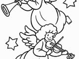 Shepherds and Angels Coloring Page Christmas Angel who is Blowing the Trumpet Coloring Page