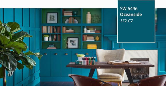 Sherwin Williams Wallpaper Murals Introducing the 2018 Color Of the Year Oceanside Sw 6496