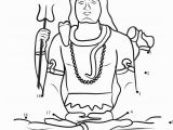 Shiva Cartoon Coloring Pages to Print Lord Shiva Connect Dots Printable Coloring Pages