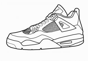 Shoe Coloring Pages Printable Air Jordan 4 Coloring Pages