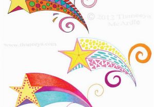 Shooting Star Coloring Page Colorful Groovy Shooting Stars Drawings by Thaneeya