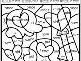 Sight Word Coloring Pages 1st Grade Free Color by Code Sight Words First Grade