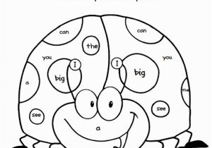 Sight Word Coloring Pages for Kindergarten 1 500 Ladybugs