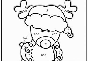 Sight Word Coloring Pages for Kindergarten Color by Sight Word for Christmas