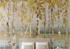 Silver Birch Wall Mural 3d 5d 8d Europe Silver Birch Tree Wallpaper Mural Living Room Tv