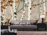 Silver Birch Wall Mural Custom Any Size White Birch Retro Wall Mural 3d Wallpaper 3d Wall