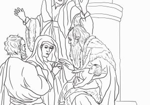 Simeon and Anna See Jesus Coloring Page Beautiful Simeon and Anna Meet Jesus Coloring Page