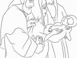 Simeon and Anna See Jesus Coloring Page Presenting Jesus In the Temple Anna and Simeon