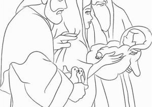 Simeon and Anna See Jesus Coloring Page Presenting Jesus In the Temple Anna and Simeon