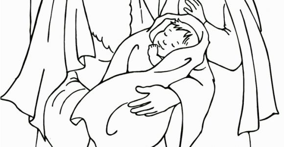 Simeon and Anna See Jesus Coloring Page Simeon and Anna Coloring Page Luke 2 Lectionary Year C 1st