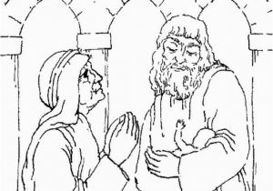 Simeon and Anna See Jesus Coloring Page Simeon and Anna Thank God