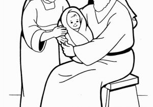 Simeon and Anna See Jesus Coloring Page Simeon En Anna