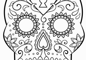 Simple Day Of the Dead Coloring Pages Day Of the Dead Sugar Skull Coloring Page