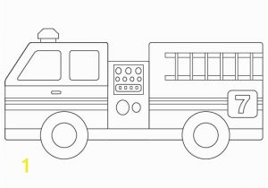 Simple Fire Truck Coloring Page Fire Engine Template for the Boy Pinterest