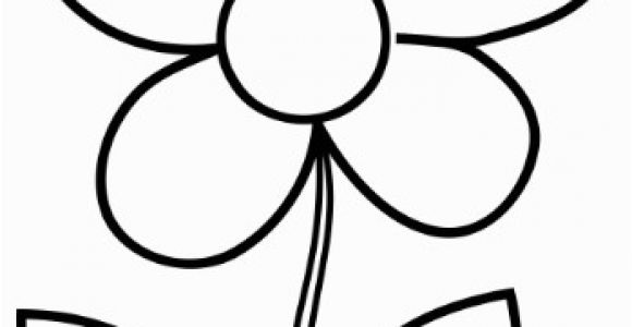 Simple Flower Coloring Pages Simple Flower Coloring Page Cute Flower