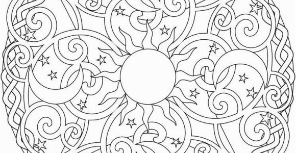 Simple Geometric Designs Coloring Pages Celestial Mandala Box Card and Coloring Page