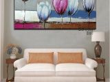 Simple Hand Painted Wall Murals Modern Simple Color Flowers Painting On Canvas Pure Hand Painted Oil Painting Home Wall Art Decoration Gift