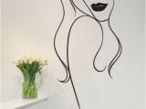Simple Painted Wall Murals Beauty Salon Wall Art Decal Sticker