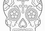 Simple Sugar Skull Coloring Pages Calavera Sugar Skull Coloring Page From Sugar Skulls