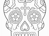 Simple Sugar Skull Coloring Pages Calavera Sugar Skull Coloring Page From Sugar Skulls